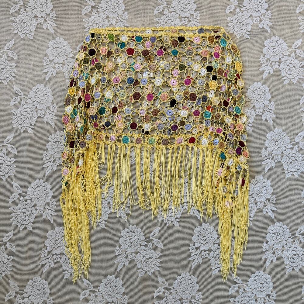 Beaded Crochet Fringe Festival Cover Up